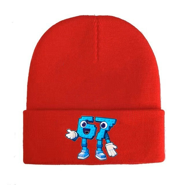 Wholesale Letter pattern knitted hat wool hat warm hat