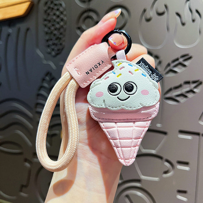 Wholesale Creative cartoon leather snacks, keychains, cute French fries, exquisite bags, pendants, small gifts