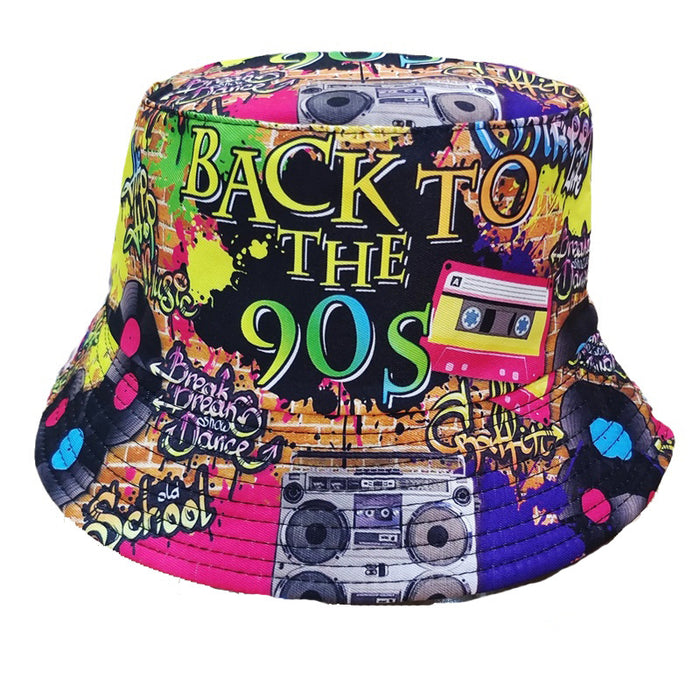 Wholesale Cartoon Print Cotton Bucket Hat JDC-FH-BoD017