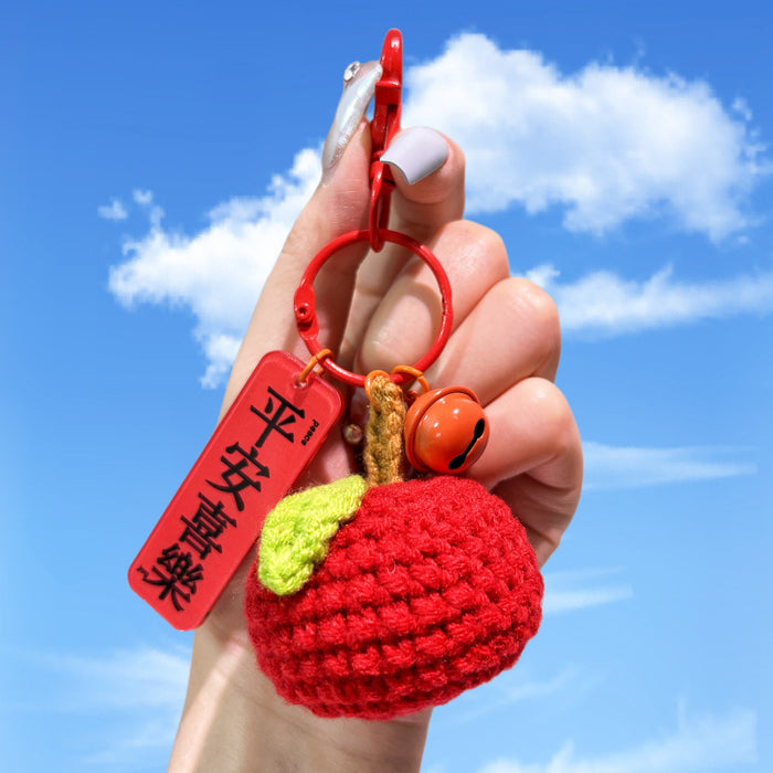 Wholesale Cute yarn crochet car keychain bag pendant