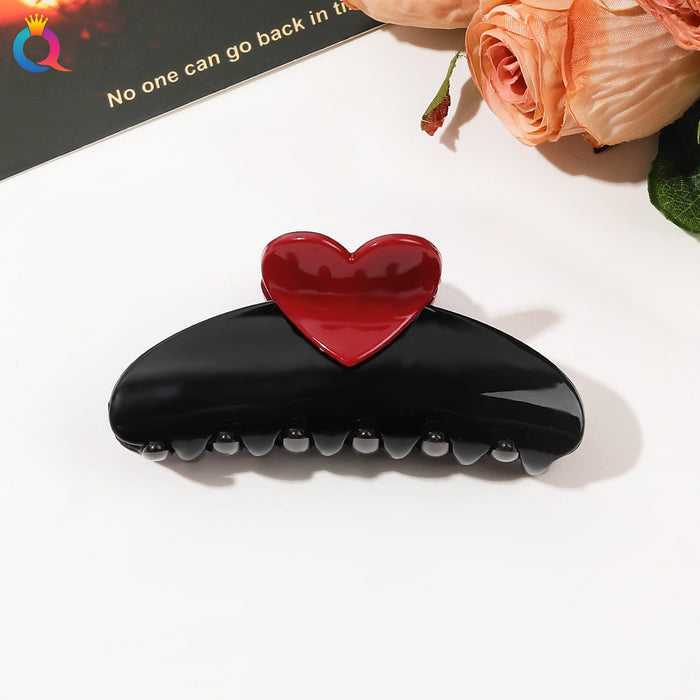 Wholesale Resin Small Heart Hairpin JDC-HC-Yiyue006