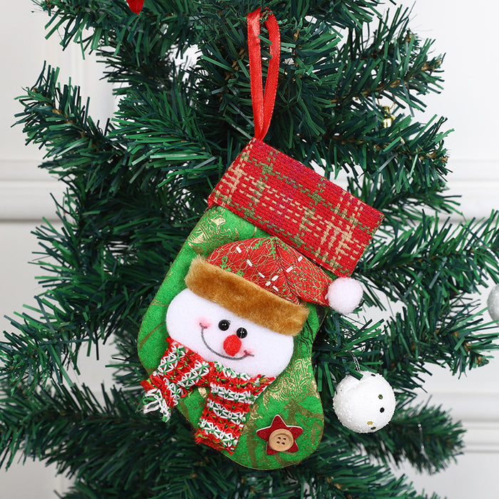 Wholesale Christmas Decorative Socks Cartoon  Socks Pendants Christmas Tree Ornaments