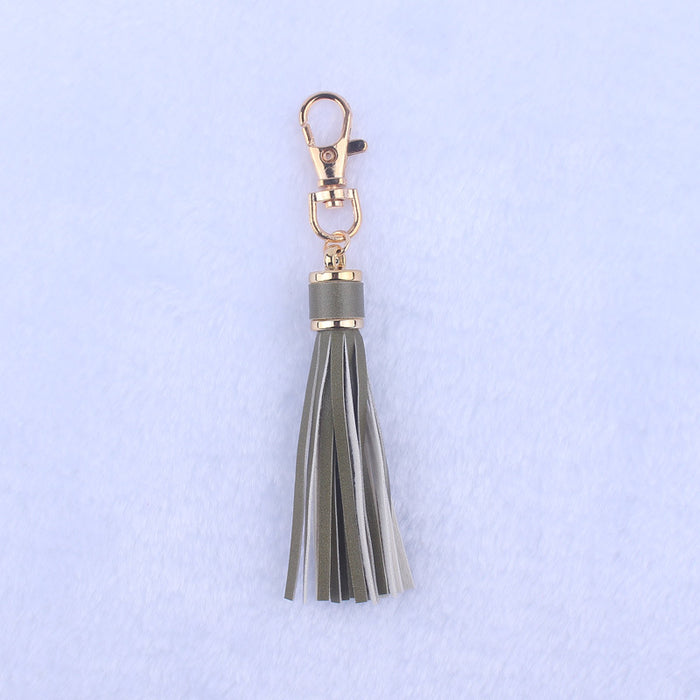 Wholesale Leather tassel pendant accessories tassel  gold buckle keychain tassel bracelet bracelet accessories
