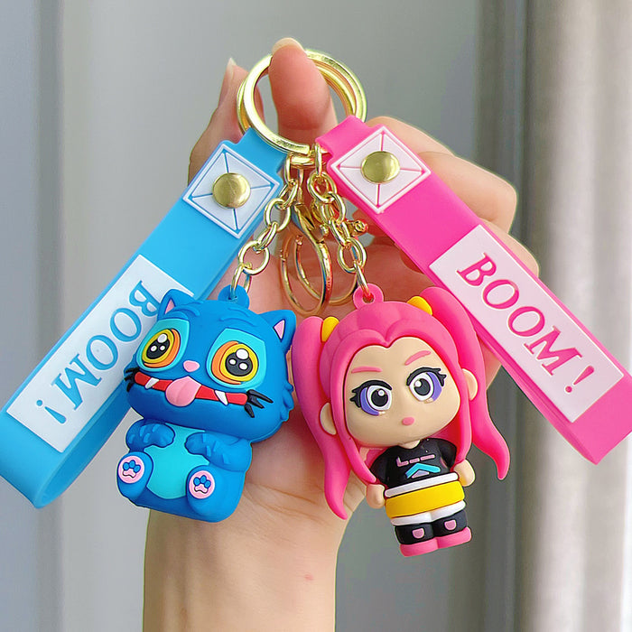 Wholesale KPOP Cute silicone cartoon keychains