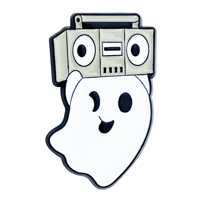 Wholesale Cartoon Ghost Series Painted Alloy Brooch Speaker Headphones Luggage Badge Cute Sweet Cool Style MOQ≥2