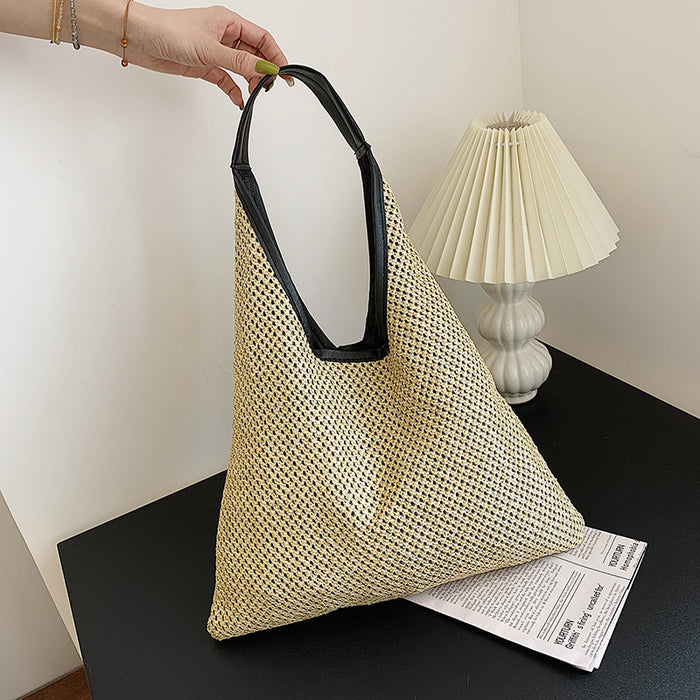 Wholesale New trendy woven shoulder bag for vacation fashion grass woven bag