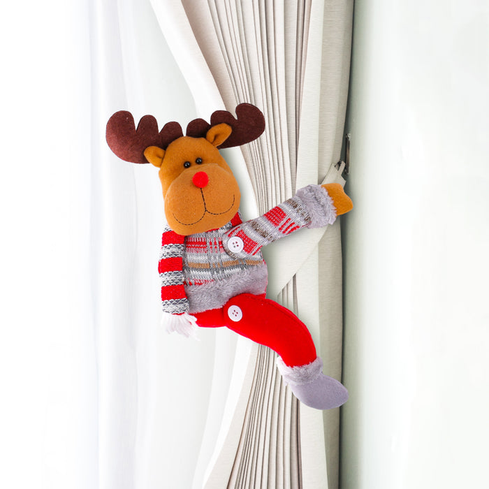 Wholesale Christmas Decoration Supplies Home Curtain Decoration Buckle Cartoon Doll Buckle Window Decoration Christmas Gift