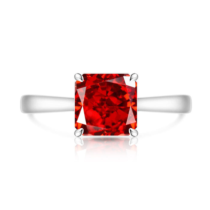 Wholesale Geometric High Carbon Diamond Ring Real Gold Plated Fashion Jewelry Accessory for Women Boutique Resale