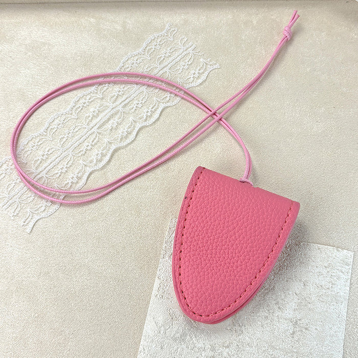 Wholesale Color PU Leather Magnetic Neck Glasses Bag Necklace Sunglasses Glasses Holder