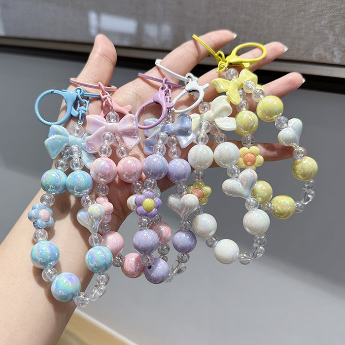Wholesale Keychain Butterfly Knot Bead Car Keychain Love