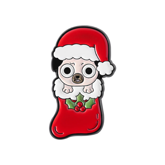 Wholesale Christmas personalized versatile cartoon metal brooch
