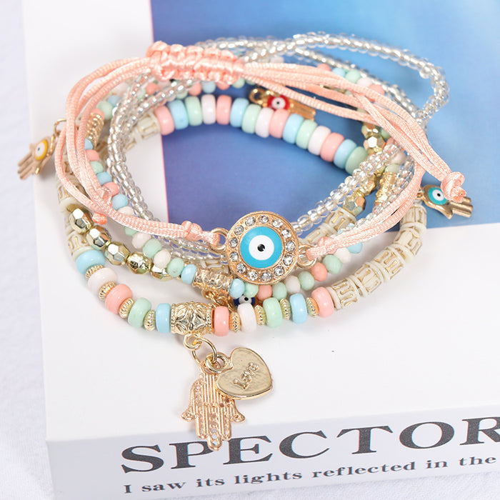 Wholesale Handstring Devil's Eye Fashion Bohemian Bracelet JDC-BT-NH001