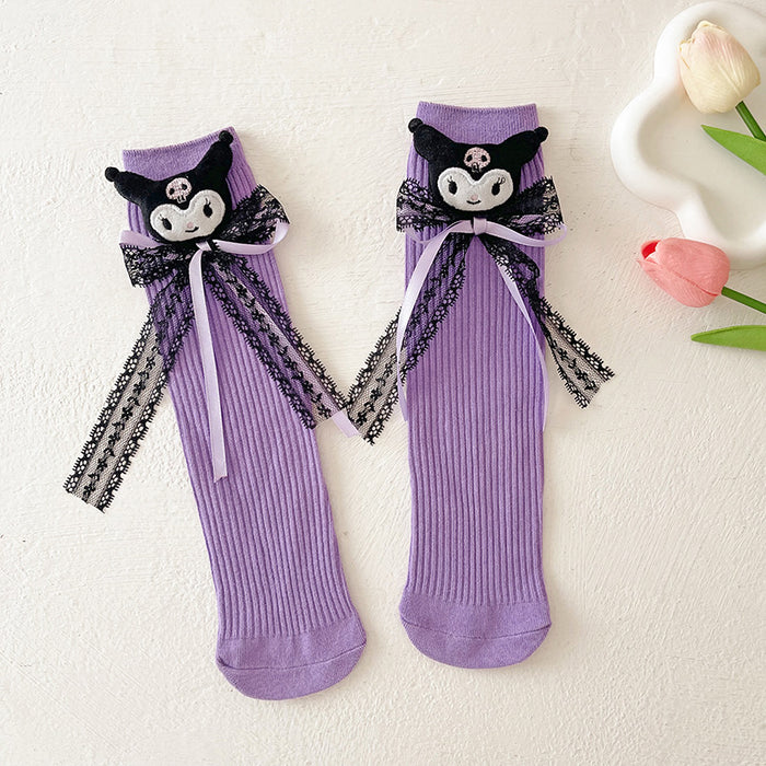 Wholesale Socks bow cartoon socks spring Lolita lace cotton socks