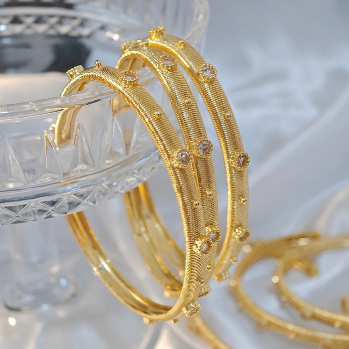 Wholesale Openwork four-leaf clover diamond bracelet rings set