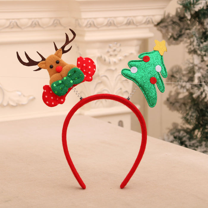Wholesale Cartoon Christmas head buckle head hoop Christmas decorations party gifts Christmas antlers