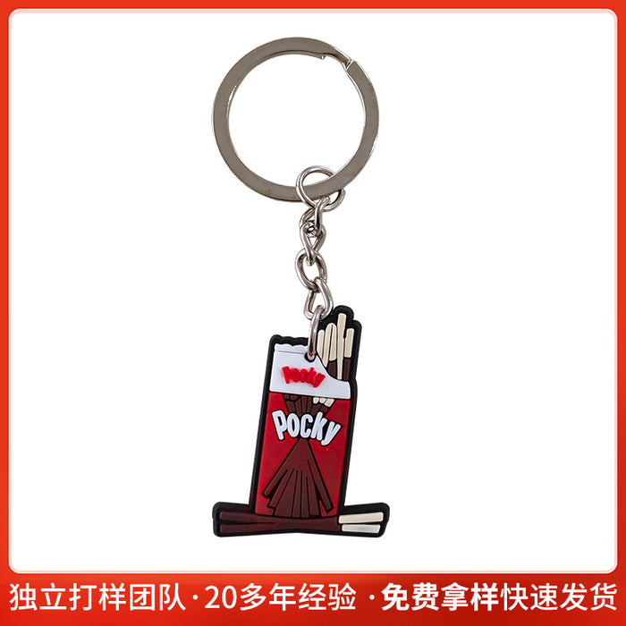 Wholesale Creative Snack Series PVC Keychain Pendant Bag Keychain Pendant