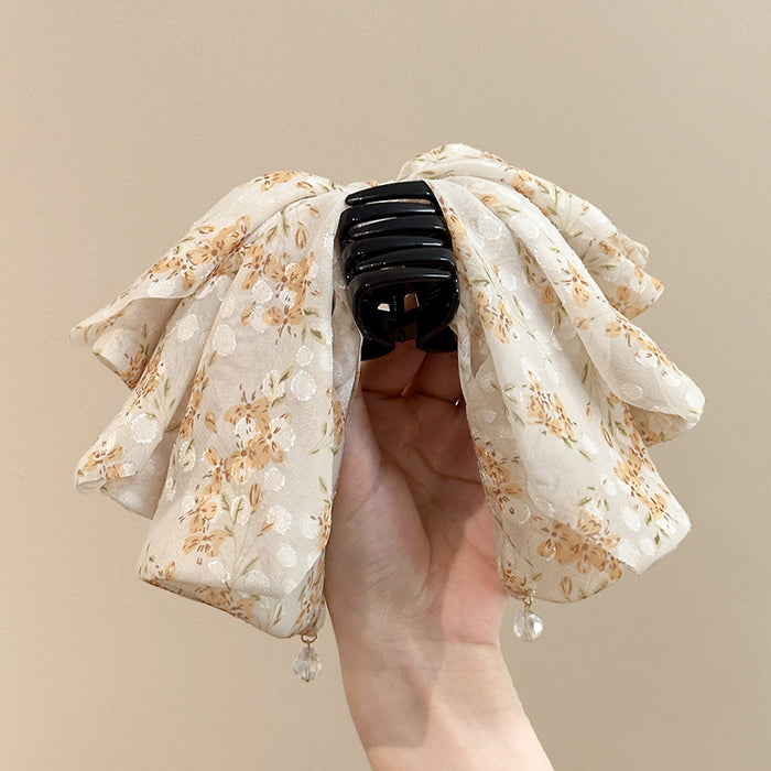 Wholesale Fragmented flower grasping clip, sweet half tied hair clip, temperament, back of the head, ponytail clip, shark clip