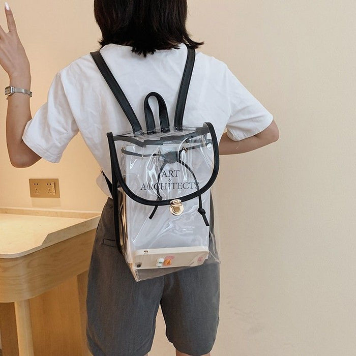 Wholesale New transparent PVC backpack for outdoor travel