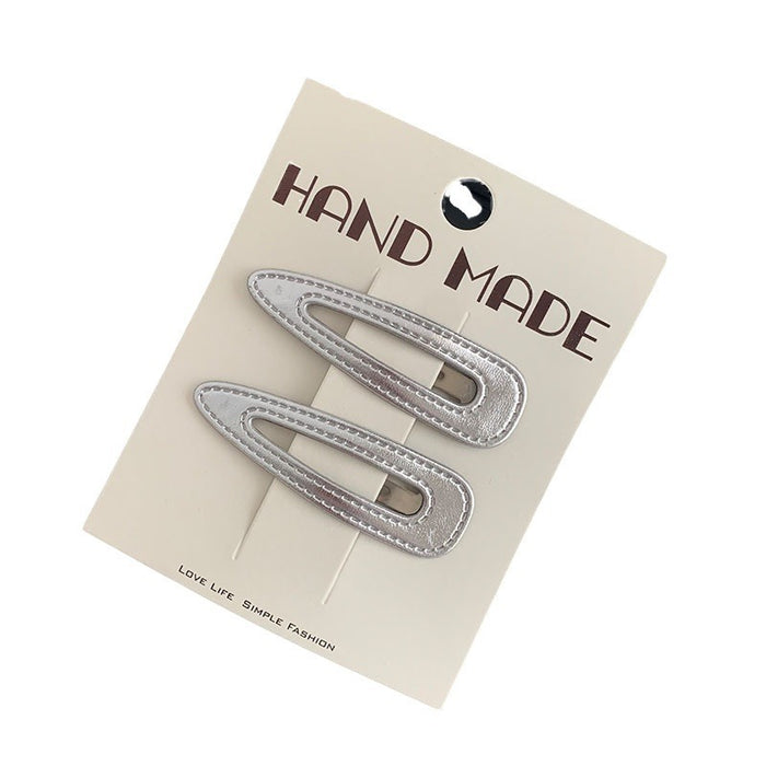 Wholesale Metal silver large star side clip simple hair clip basic versatile hair clip