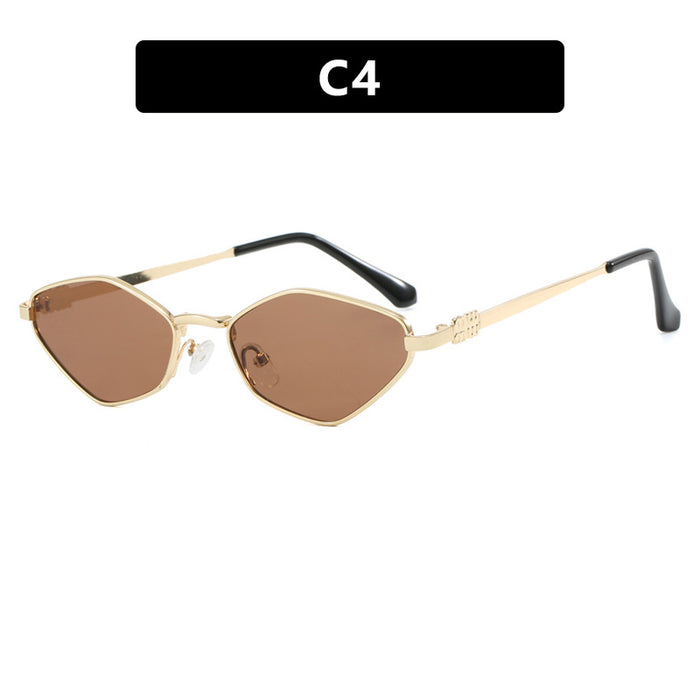 Wholesale New metal frame cat eye sunglasses, retro street photography sunglasses, sunglasses