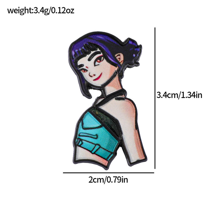 Wholesale Cartoon metal badge,  alloy printed brooch,  chest badge accessory pin