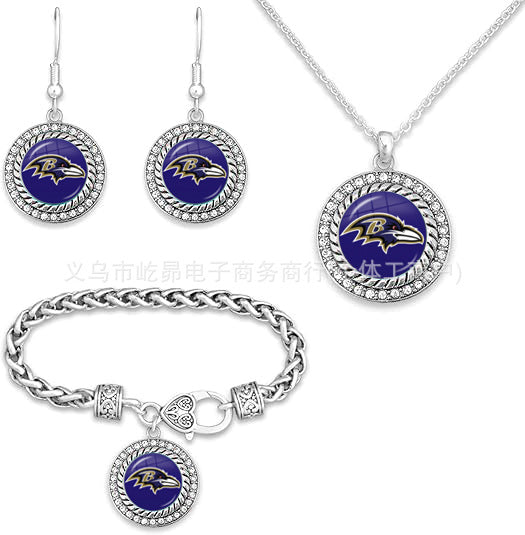 Wholesale Rugby Bracelet Necklace Earring Set