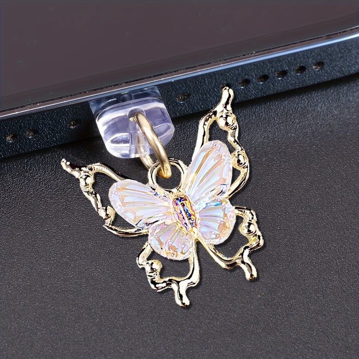 Wholesale Butterfly gradient butterfly mobile phone dust plug
