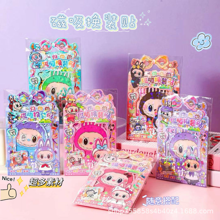 Wholesale Random Magnetic Dress-Up Sticker Book Magnet Sticker Dress-Up Educational Toy