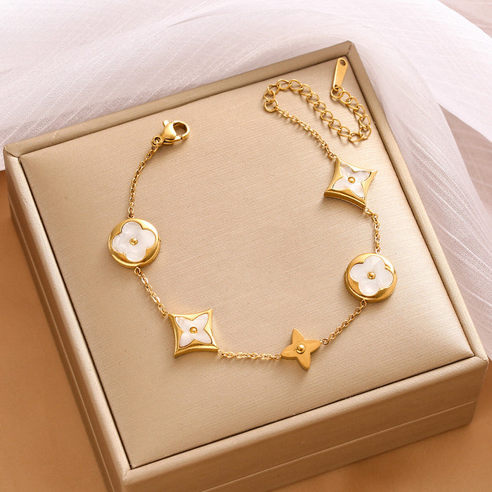 Wholesale  Titanium Steel Bracelet Four-leaf Clover