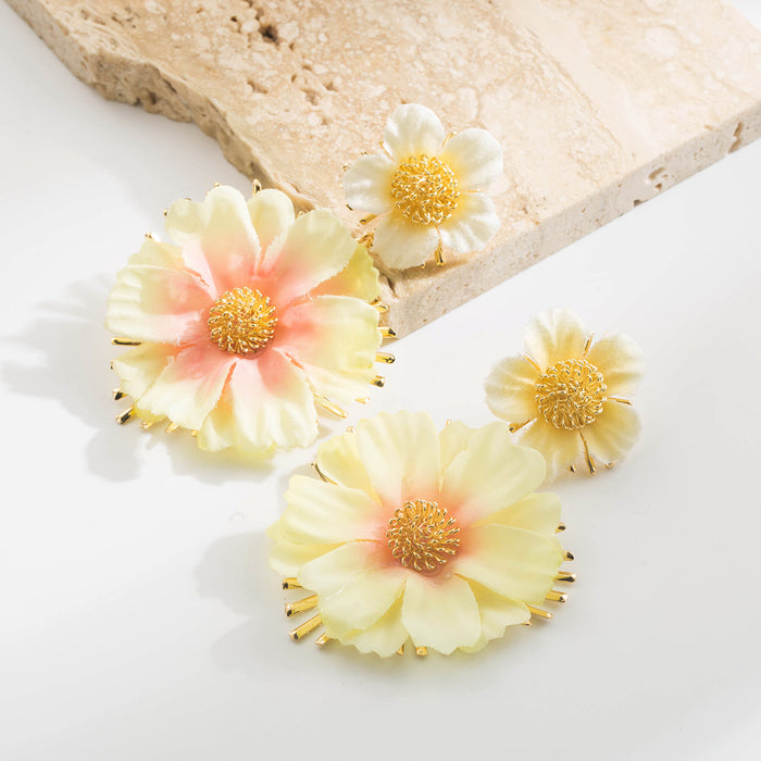 Wholesale Floral Pendant Earrings Trendy Summer Vacation Chic Jewelry Accessory