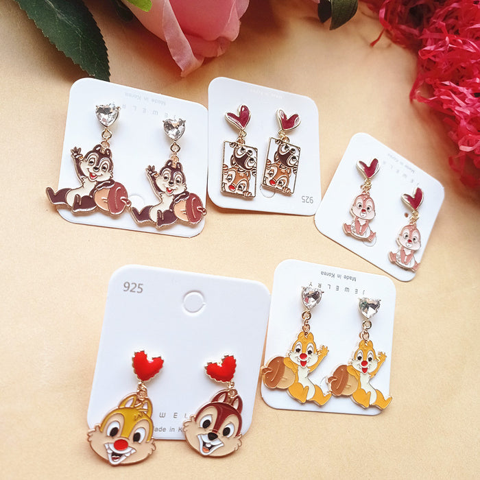 Wholesale Cute Cartoon Alloy Earrings JDC-ES-Xiaox006