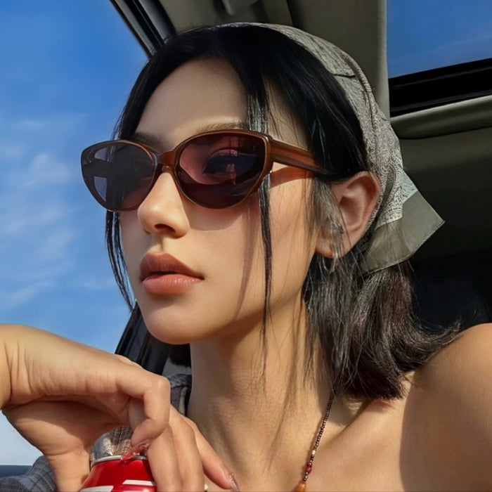 Wholesale Sunglasses for women, high beauty retro trend, brown polarized sunglasses, men's UV resistant glasses