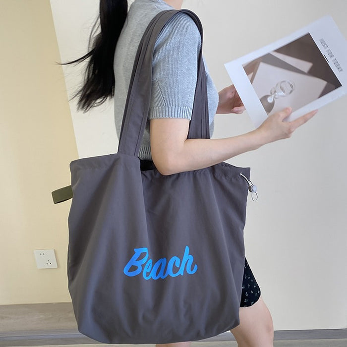 Wholesale Artistic lazy canvas bag, casual versatile shoulder bag, large capacity tote bag