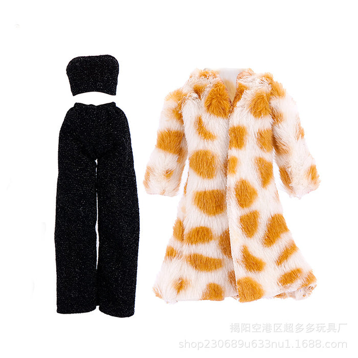 Wholesale 11 inch doll fashion design doll dress a variety of large plush coat
