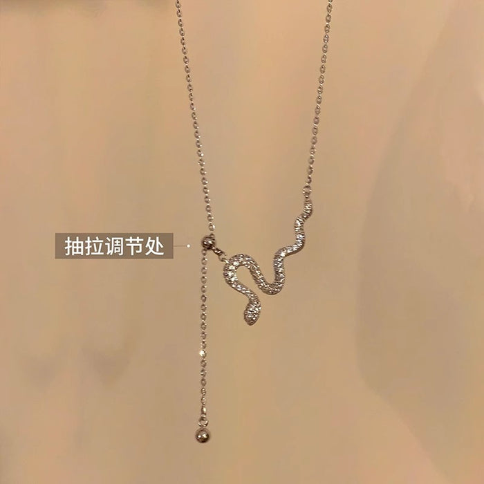 Wholesale Tassel necklace women's accessories light luxury niche collarbone chain r high-end sweater chain