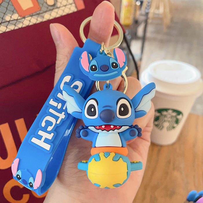 Wholesale  Cartoon Keychain Women's  Couple School Bag Pendant Doll Car Key Chain Hanging Ornaments