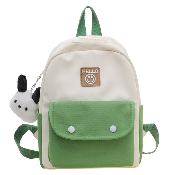 Wholesale Children' s Bag Fashion Oxford Cloth Contrast Backpack Kindergarten Baby School Season Schoolbag