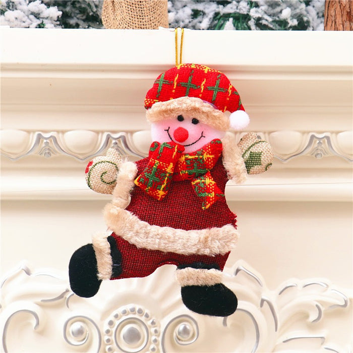 Wholesale Christmas Decorations Dancing Old Man Doll Pendant Christmas Window Arrangement Christmas Tree Accessories Hanging Ornaments