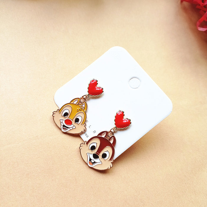 Wholesale Cute Cartoon Alloy Earrings JDC-ES-Xiaox006