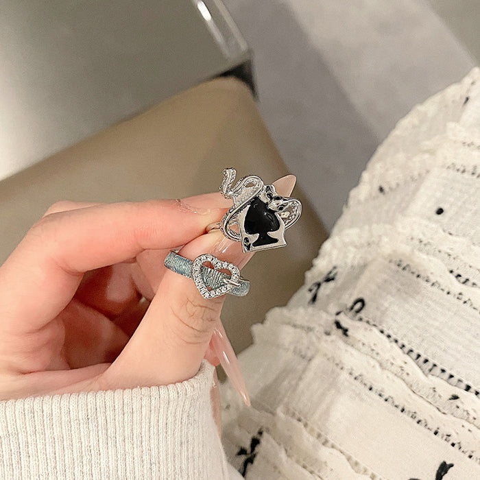 Wholesale Retro love ring, niche neutral versatile temperament, index finger ring