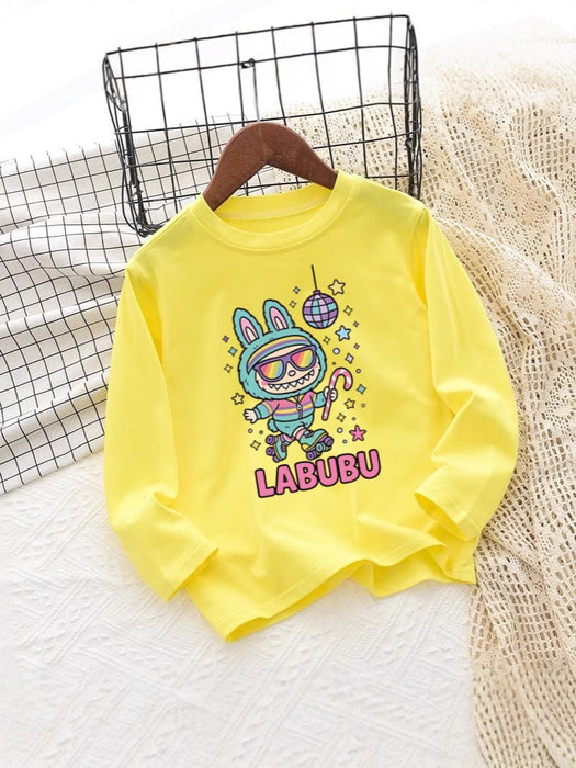 Wholesale Children' s clothing children' s round neck long sleeve autumn clothing cartoon graffiti print boy long sleeve pullover top