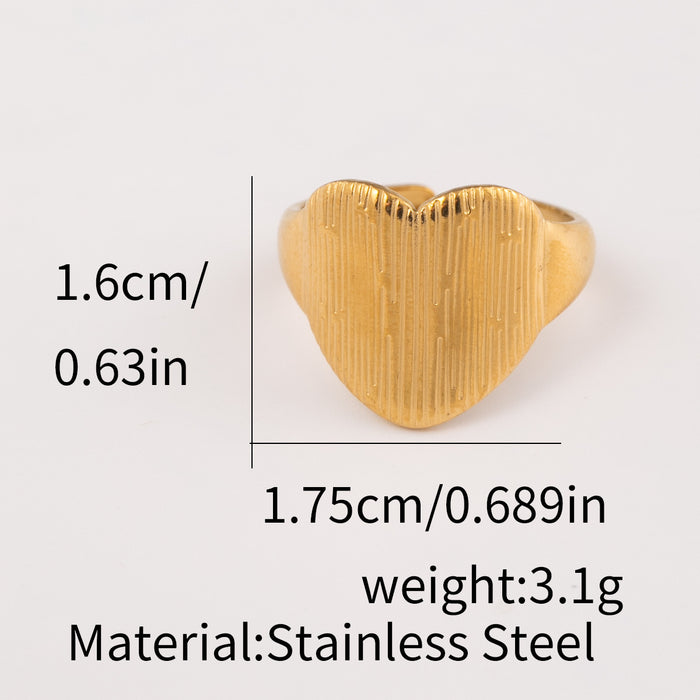 Wholesale Elegant Retro Irregular Floral Adjustable Stainless Steel Ring