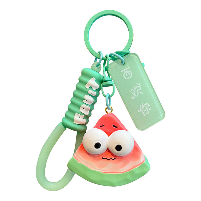 Wholesale Resin Wood Carving Style Fruit and Vegetable Series Key Chain JDC-KC-YY149