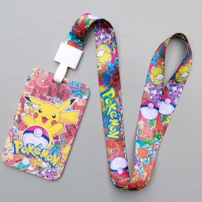Wholesale Trendy Plastic Cartoon Card Holder With Lanyard Student ID Badge Gift