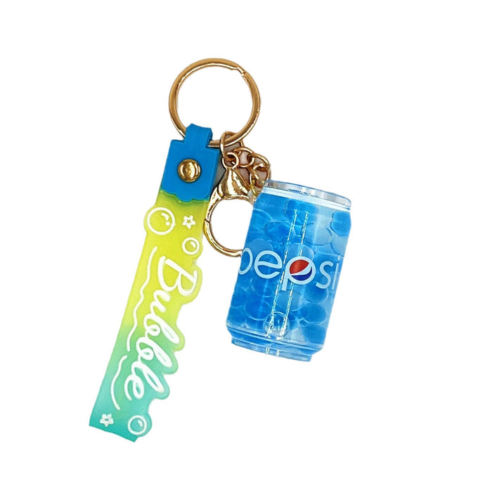 Wholesale Acrylic Oil-filled Beverage Bottle Keychain JDC-KC-ShiH005