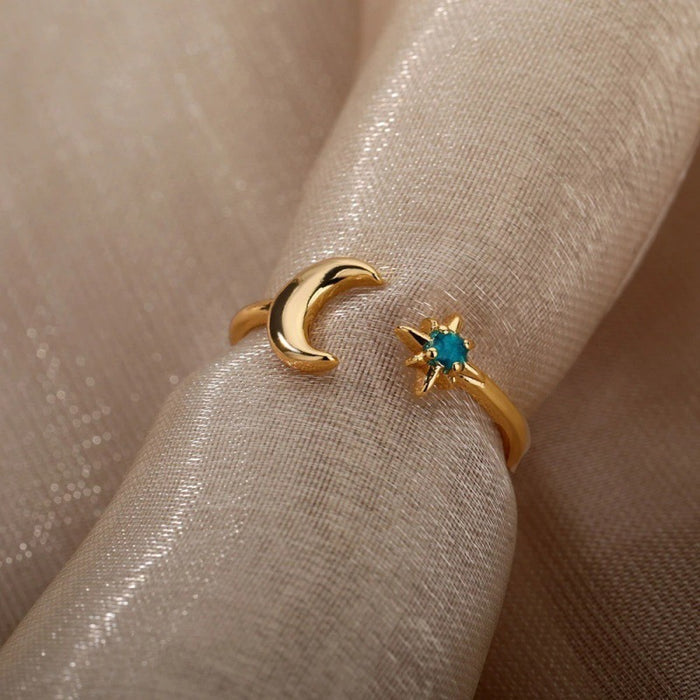 Wholesale Minimally luxurious ring, open ring, star ring