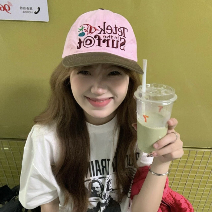 Wholesale New niche contrasting color embroidered retro duckbill cap versatile couple sun shading baseball cap