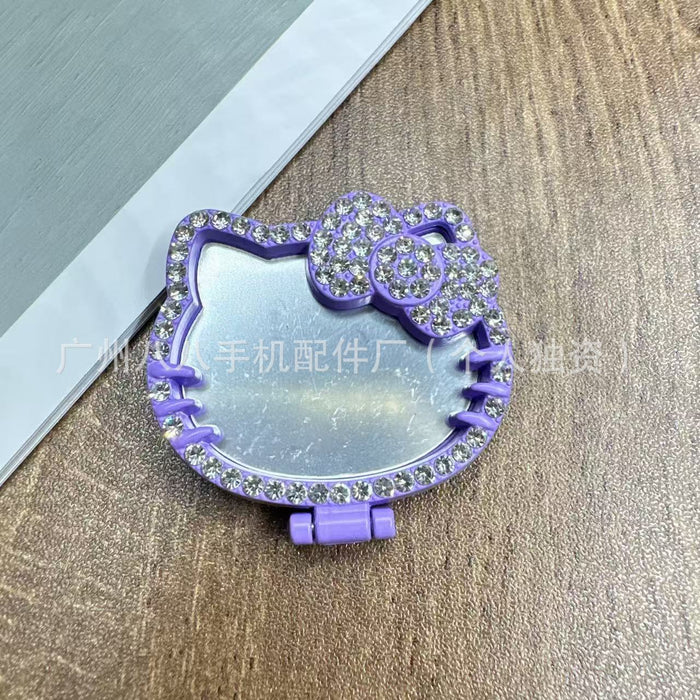 Wholesale Cartoon cat mirror metal phone stand