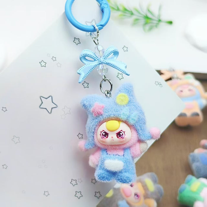 Wholesale Flocked hat keychain phone charm