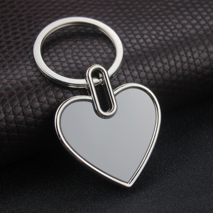 Wholesale Blank double-sided engraved laser engraved metal keychain